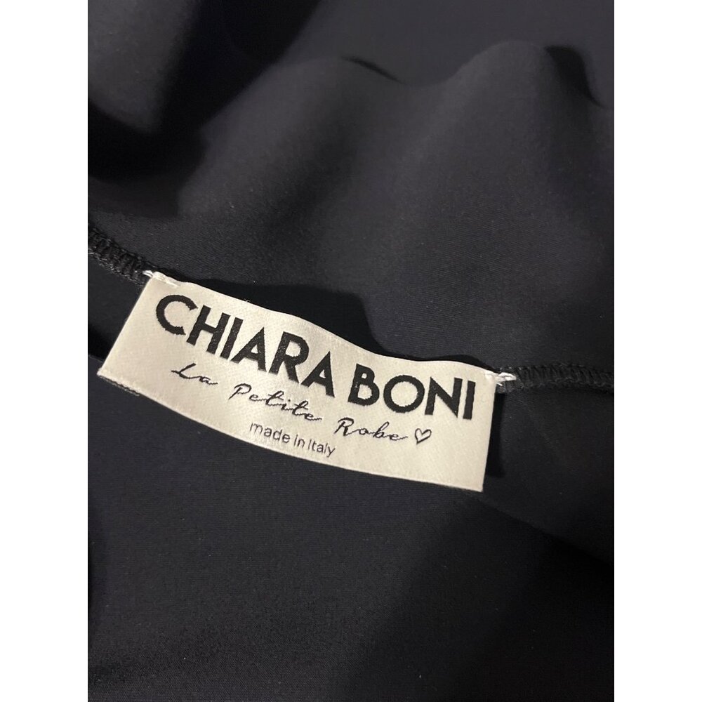 Chiara Boni Midnight Blue Midi Dress with Sheer Sleeves - Picture 11 of 14